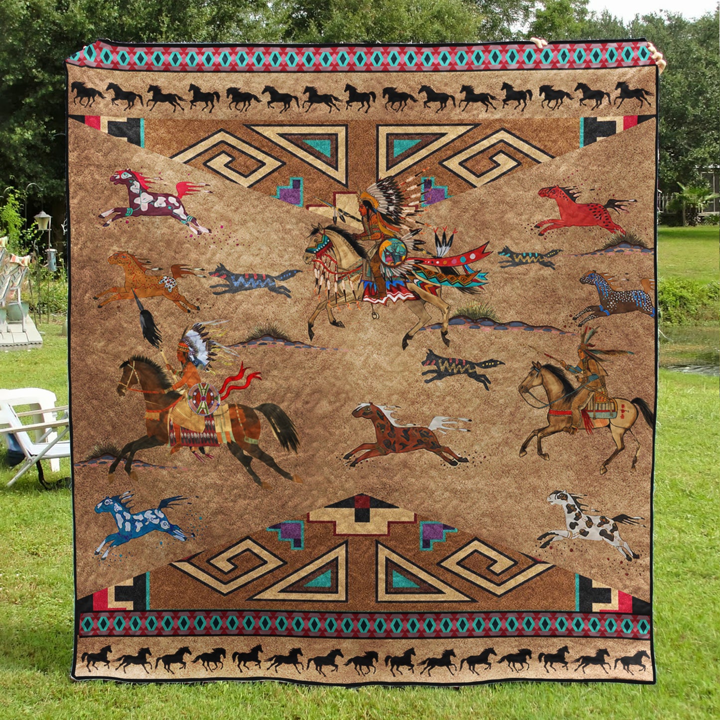 Native American Horse Quilt
