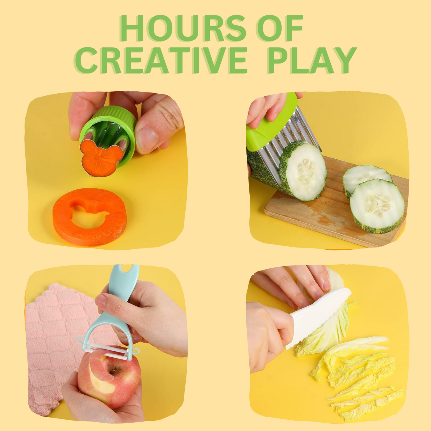 Kids Cooking Set - Safe Children's Cooking Tools Set, Mini Chef Set