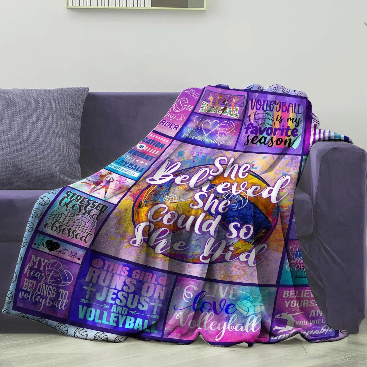 Eat Sleep Volleyball Repeat Player Blanket