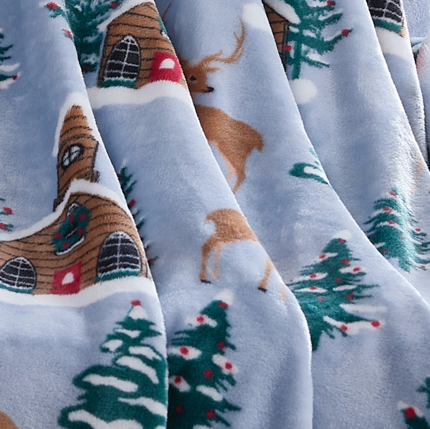 "Prancer" Christmas Reindeer Accent Blanket