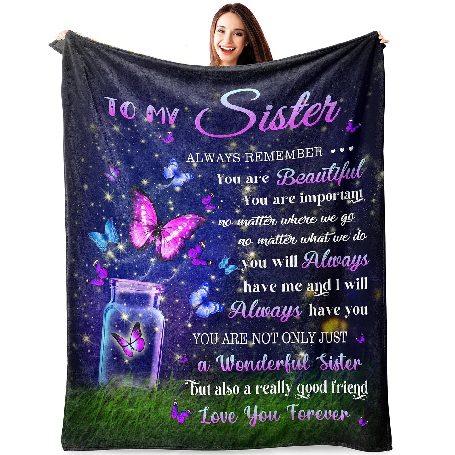 Sister Birthday Gift Ideas, Sister Gifts Blanket