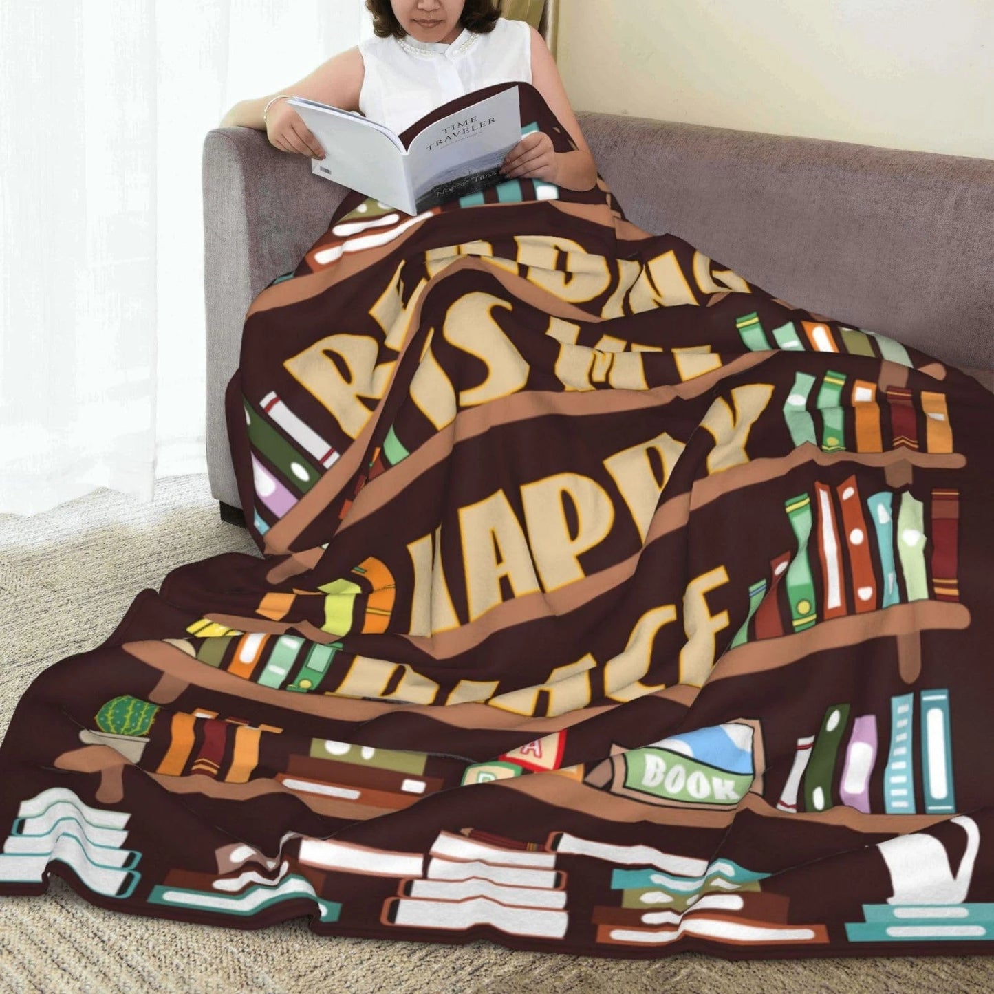Book Lovers Gifts Reading Blanket