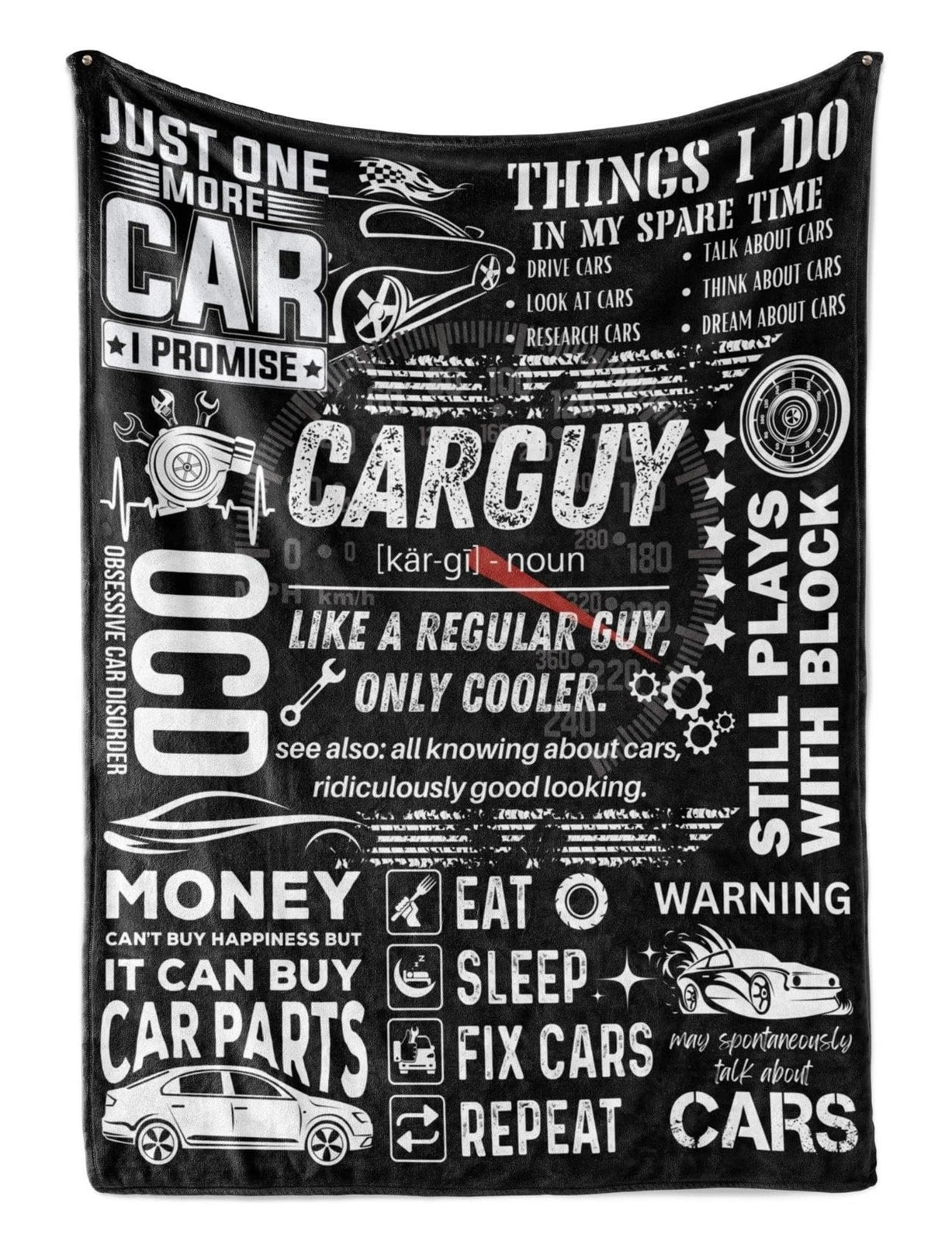 Car Guy Gifts Throws for Men Flannel Blanket