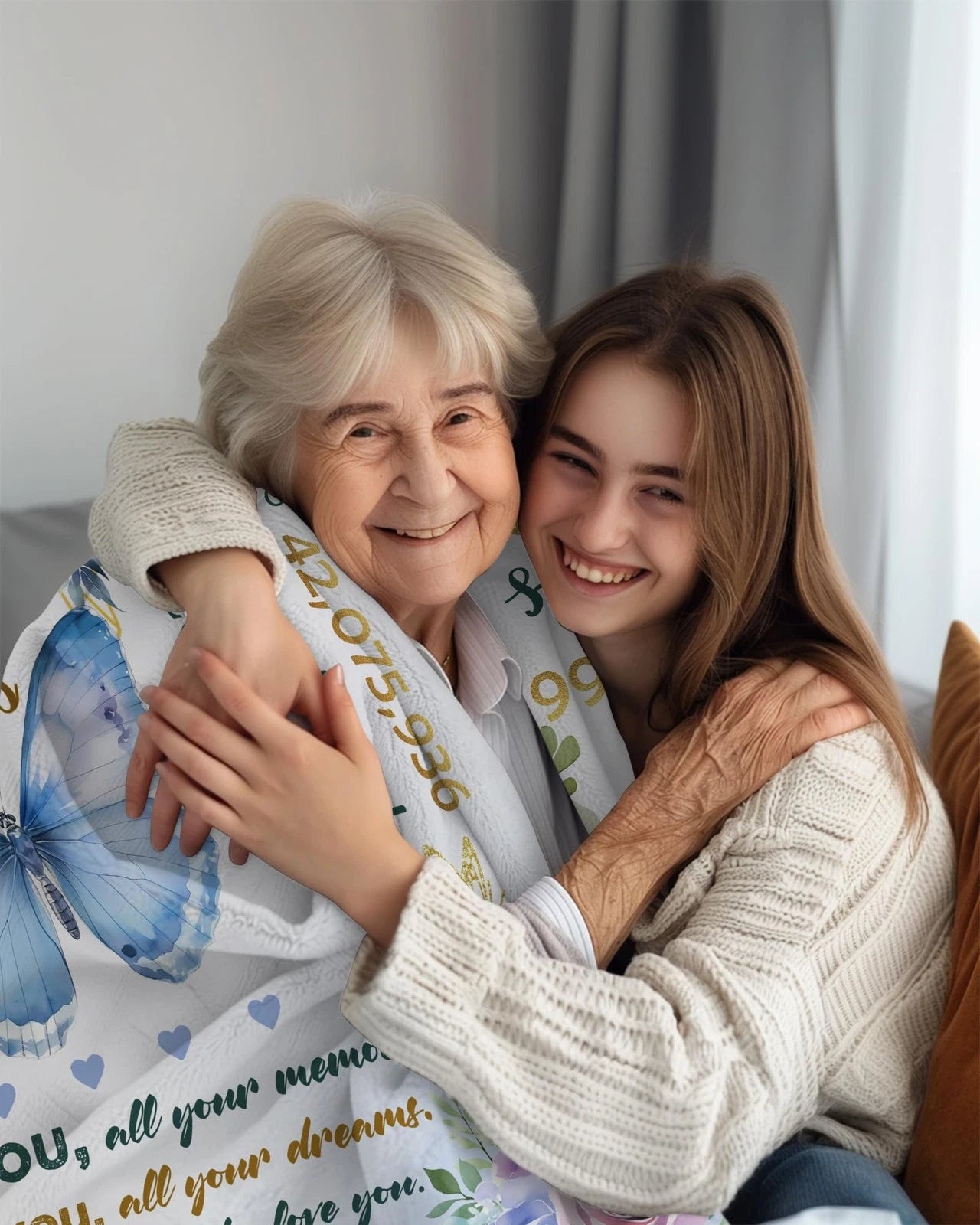 80th Birthday Gifts Blanket Butterflies 1944 Women Happy Birthday