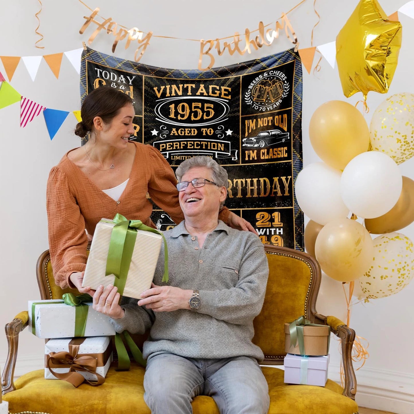 70Th Birthday Gifts Men Blanket For Men