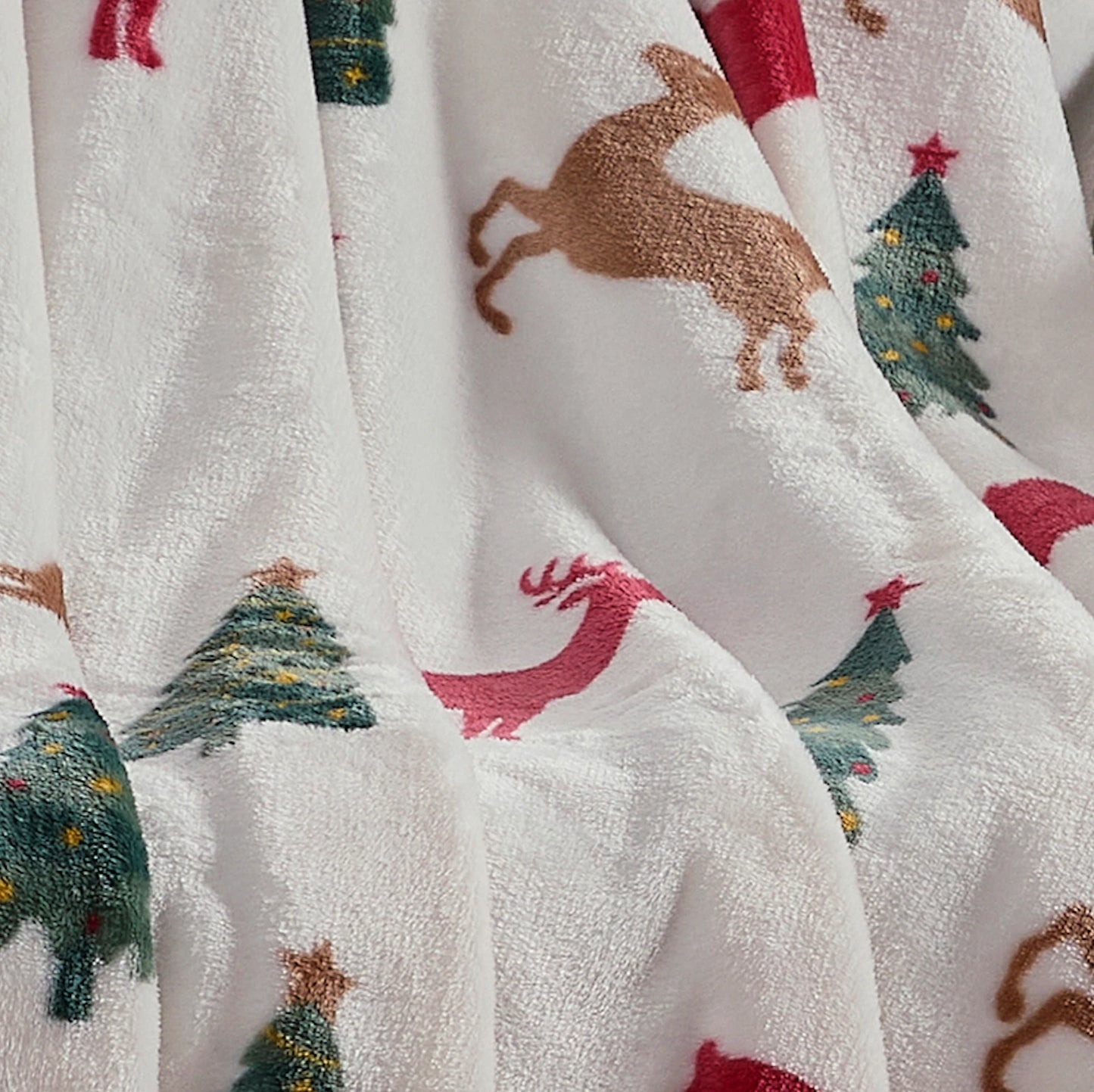 Kate Aurora Christmas Trees & Reindeer Ultra Soft & Plus Blanket