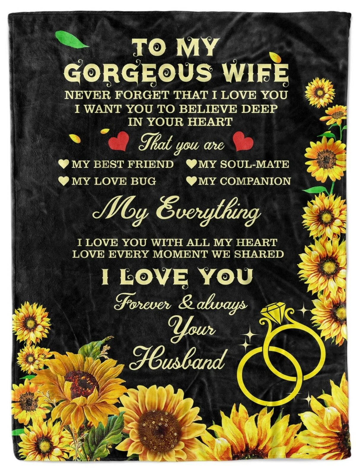 Sunflower Blanket Christmas Gift For Wife