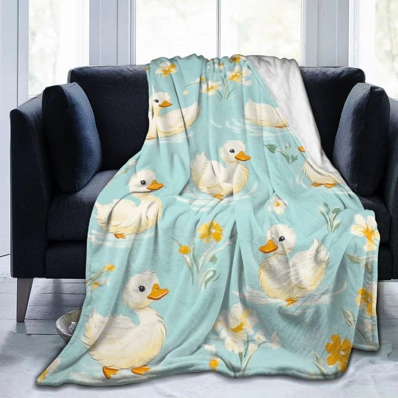 Duckling Pattern Blanket For Duck Baby Nursery