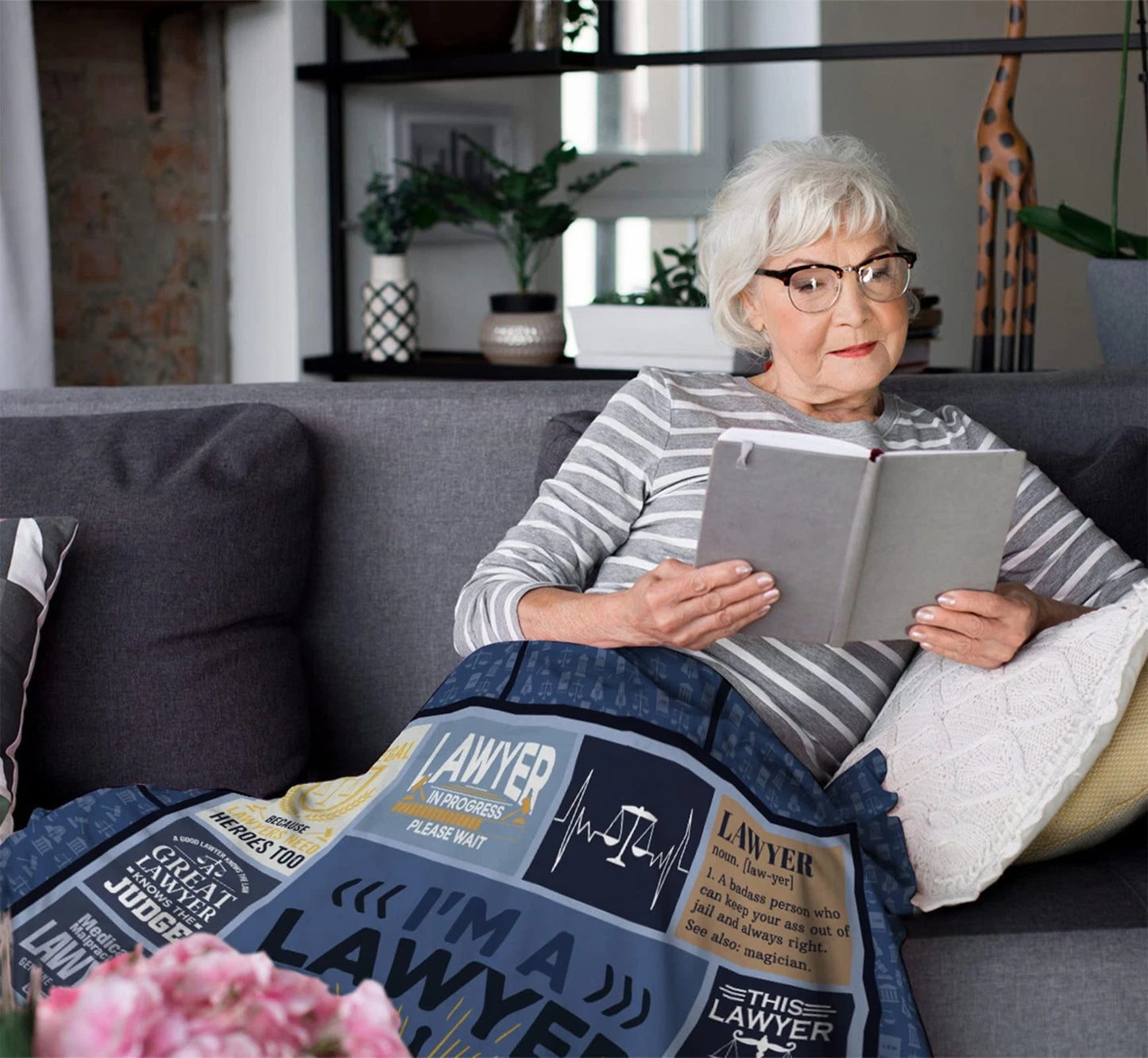 Navy Blue Lawyer I'm Always Right Blanket Gift