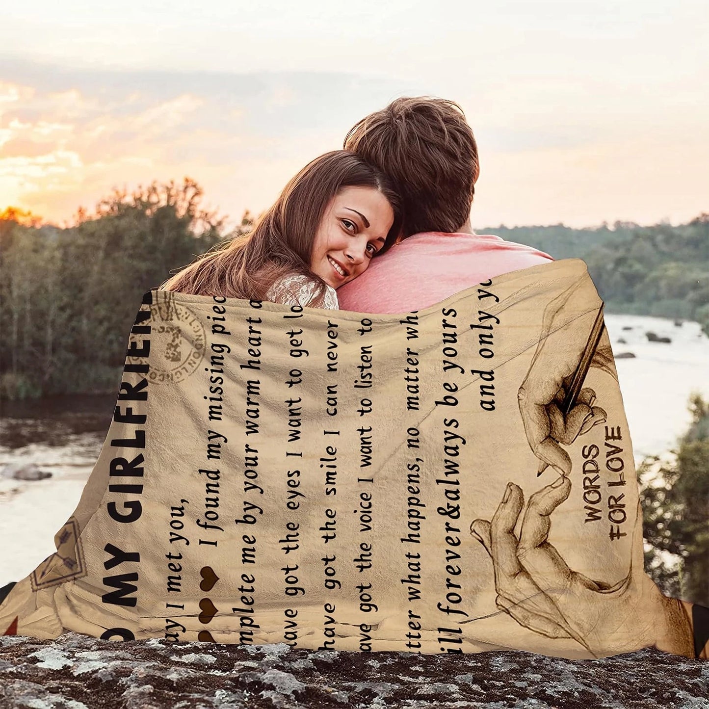 To My Girlfriend Blanket, Valentine's Day Gift