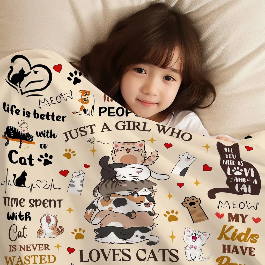 Cat Blanket Cats Gifts for Girls Women