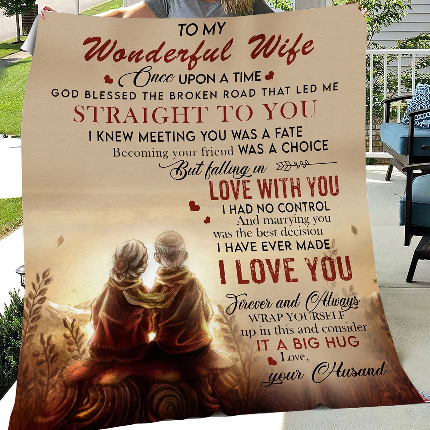 To My Wonderful Wife Blanket For Wife