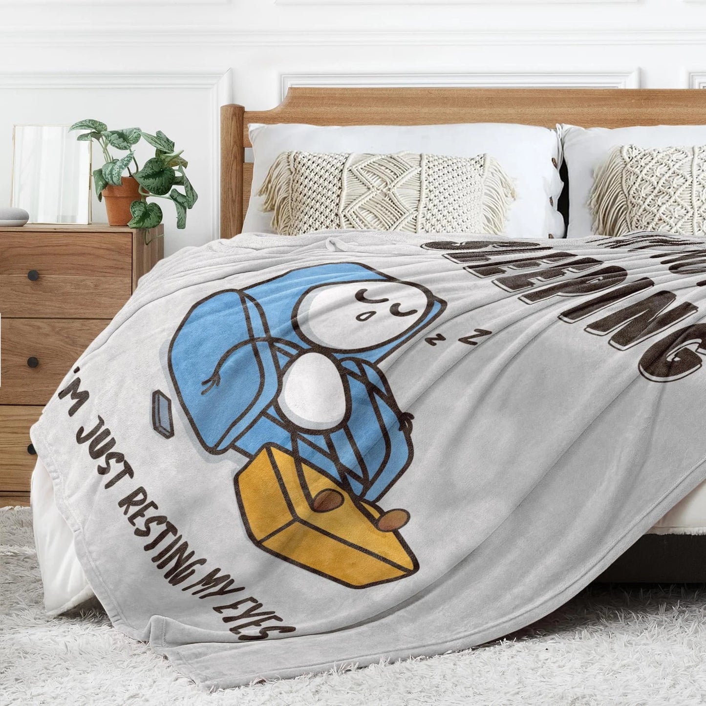 Dad Funny I'm Just Resting My Eyes Blanket
