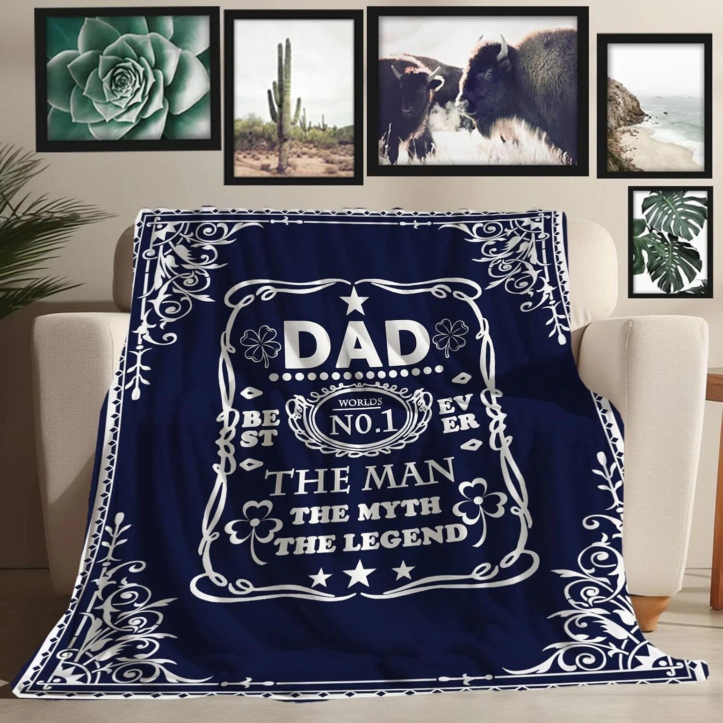 Dad The Myth The Legend Blanket For Dad
