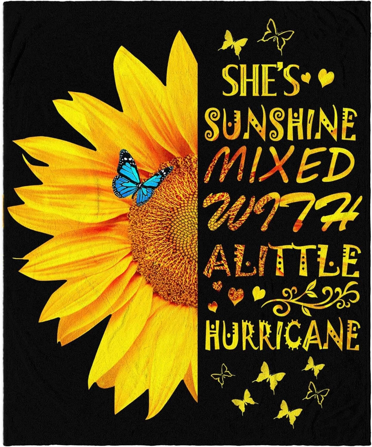 Sunshine Hurricane Sunflower Blanket