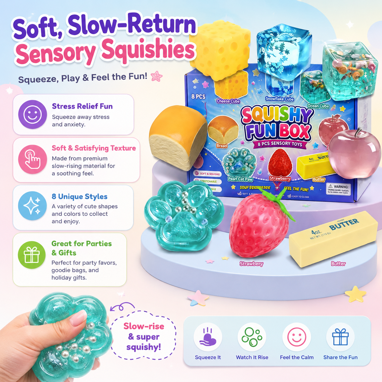 🎁 Set Box Malt Sugar Stress Relief Fidget Toys 🛍️