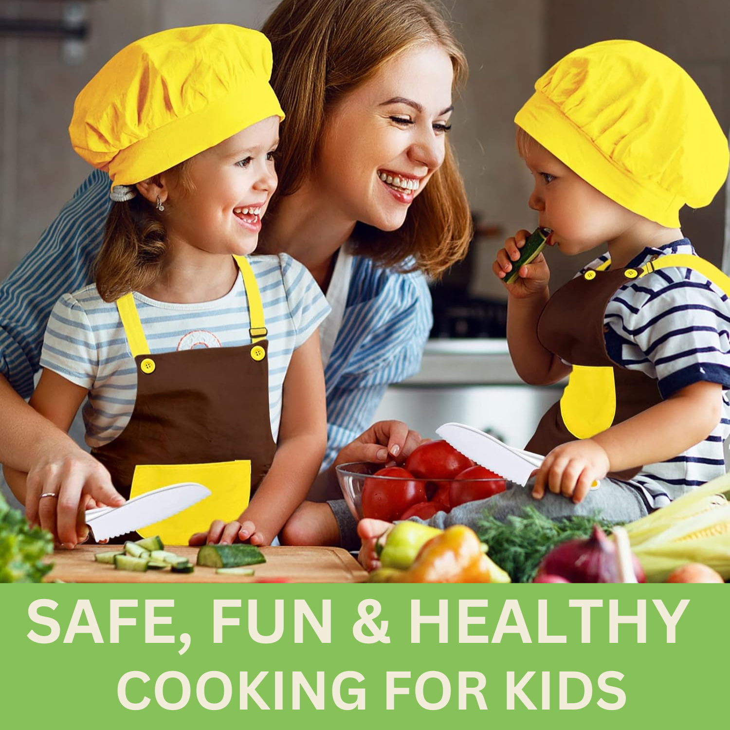 Kids Cooking Set - Safe Children's Cooking Tools Set, Mini Chef Set