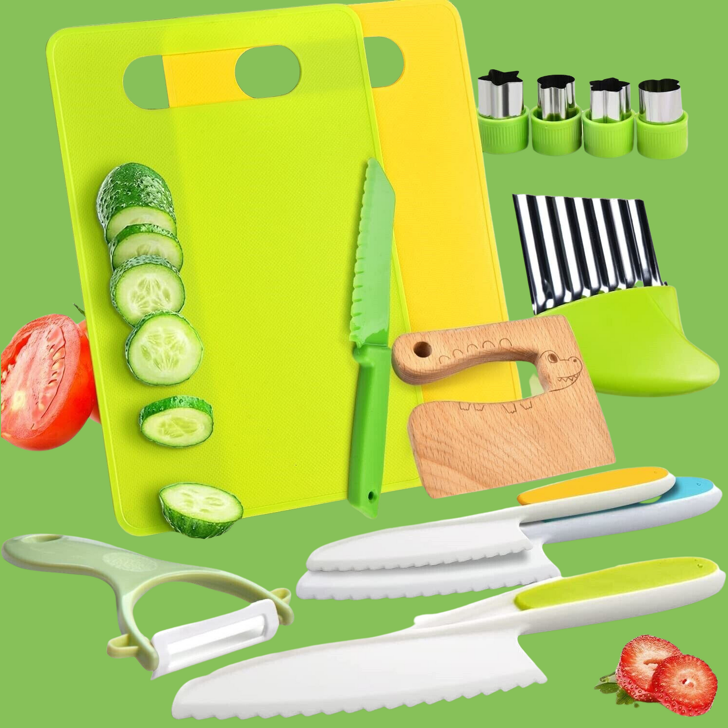 Kids Cooking Set - Safe Children's Cooking Tools Set, Mini Chef Set