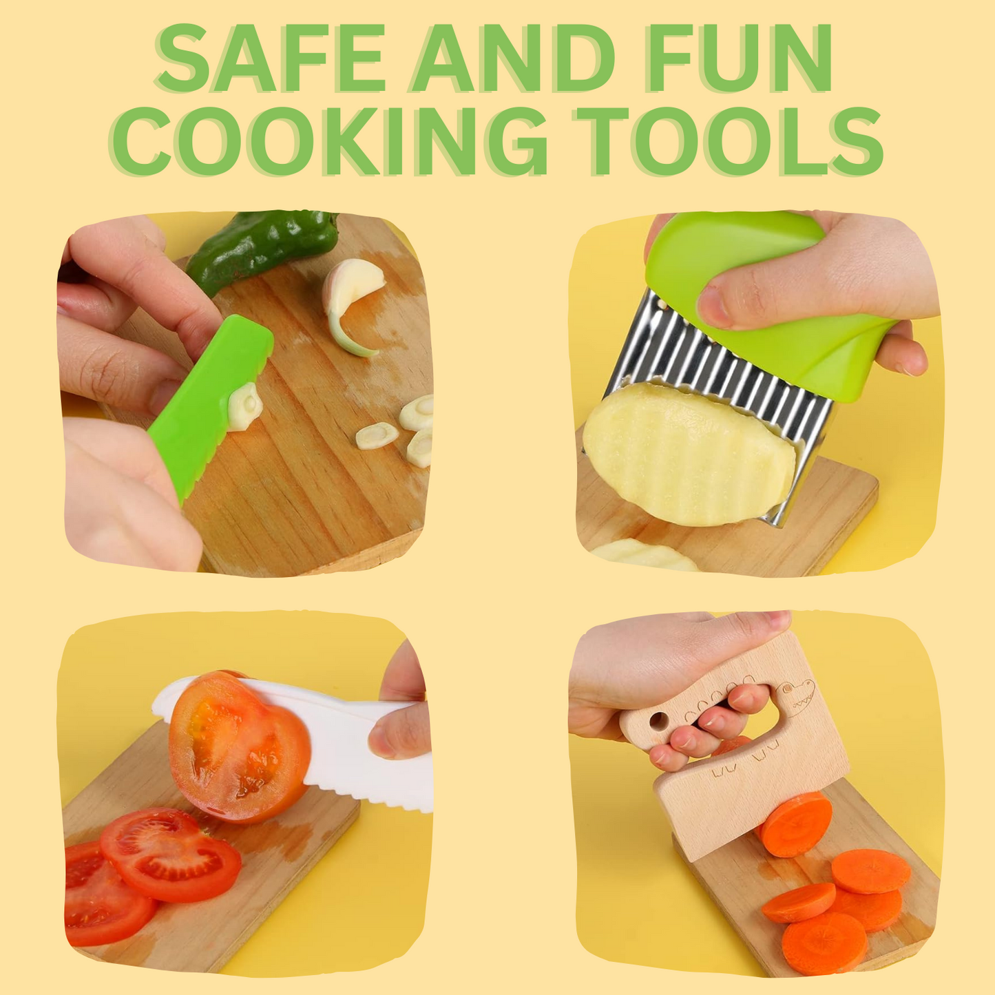 Kids Cooking Set - Safe Children's Cooking Tools Set, Mini Chef Set