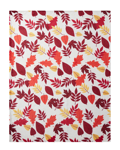Fall Leaves Blanket, Autumn Harvest Holiday Throw Decor