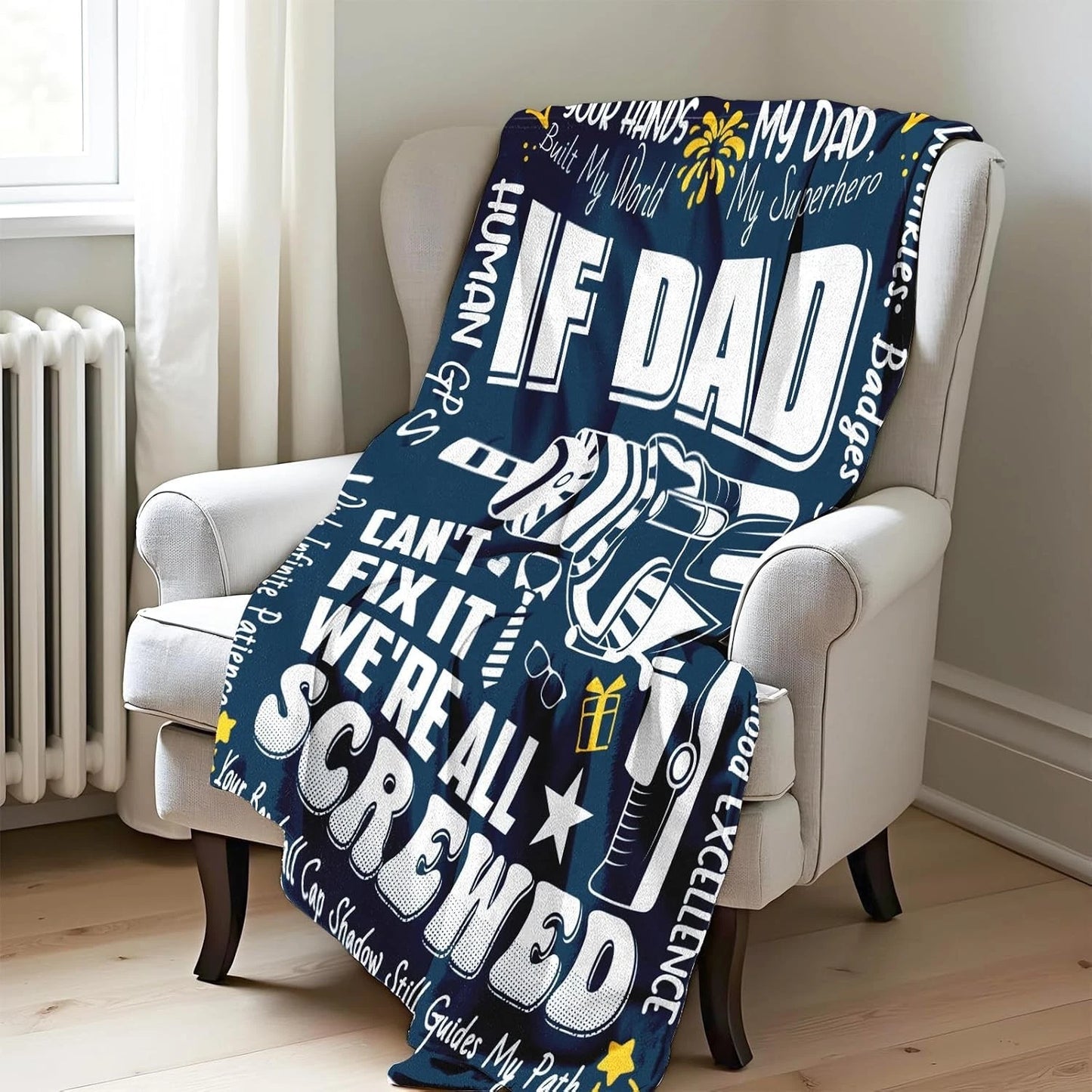 Funny Dad Drill Quotes Blanket For Dad Gift