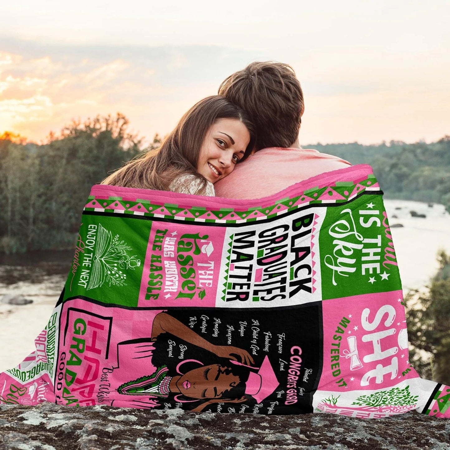 African American Graduation Gifts Blanket