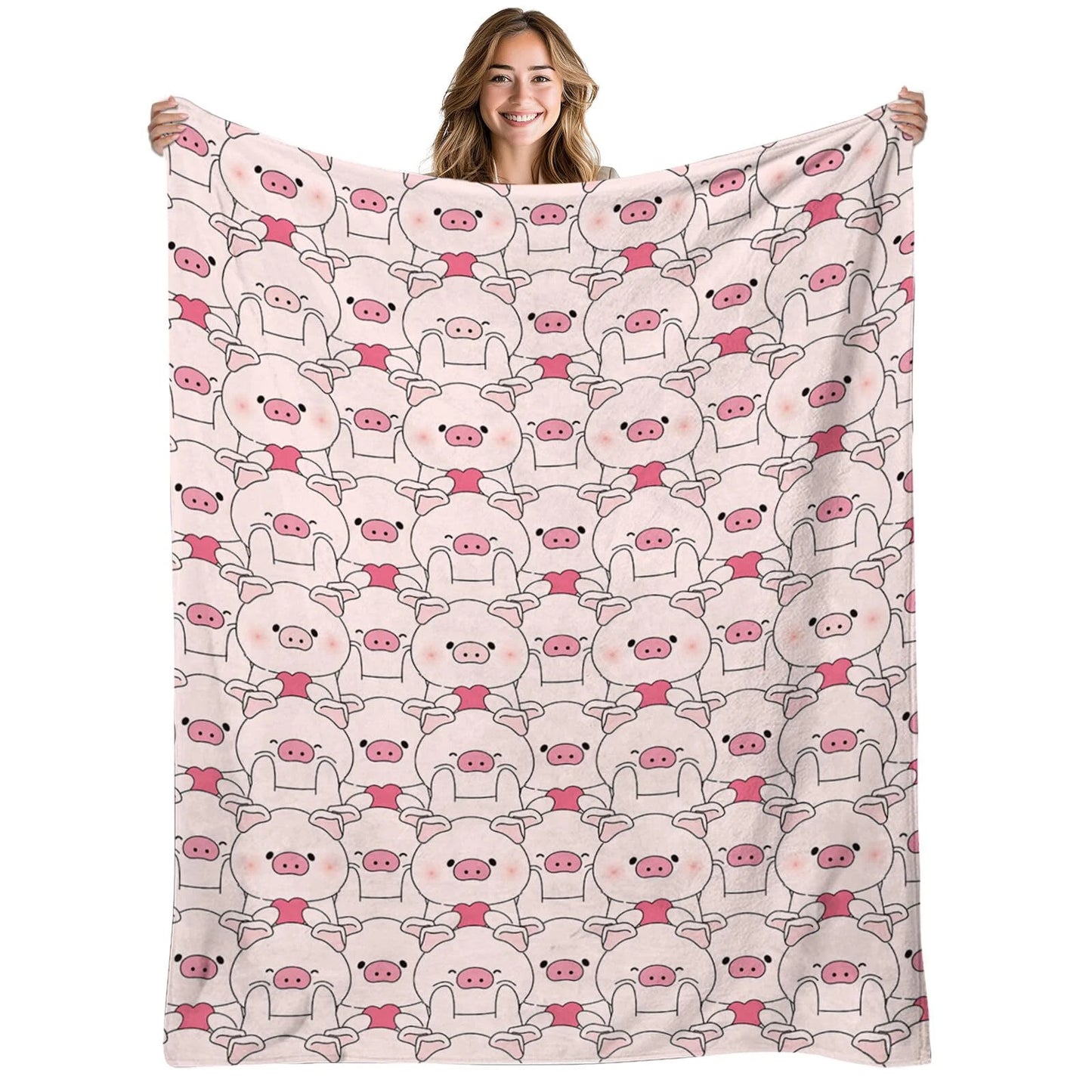 Cute Pink Pig Pattern Blanket For Pig
