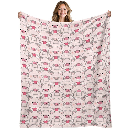 Cute Pink Pig Pattern Blanket For Pig