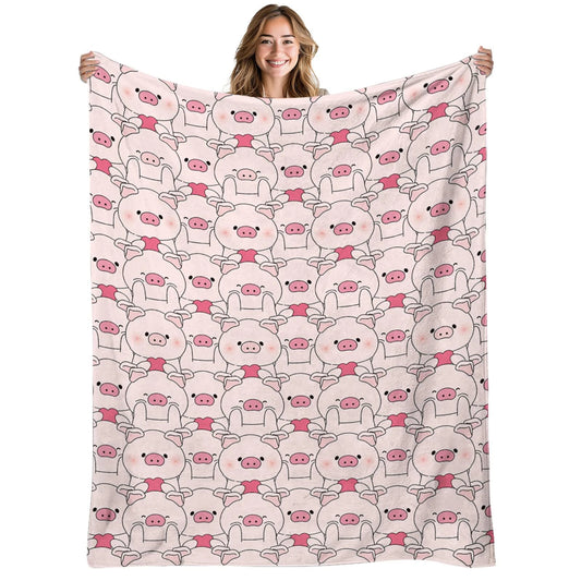 Cute Pink Pig Pattern Blanket For Pig