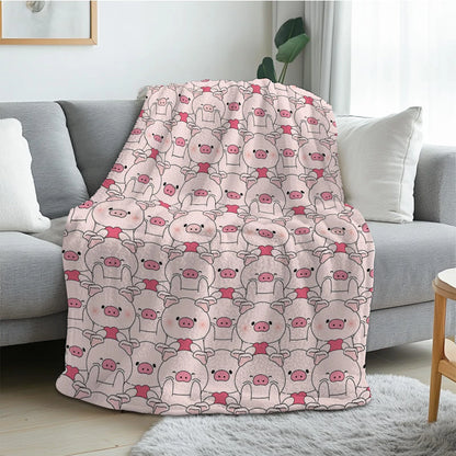 Cute Pink Pig Pattern Blanket For Pig