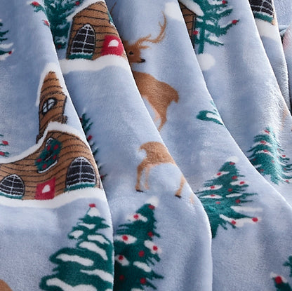 "Prancer" Christmas Reindeer Accent Blanket
