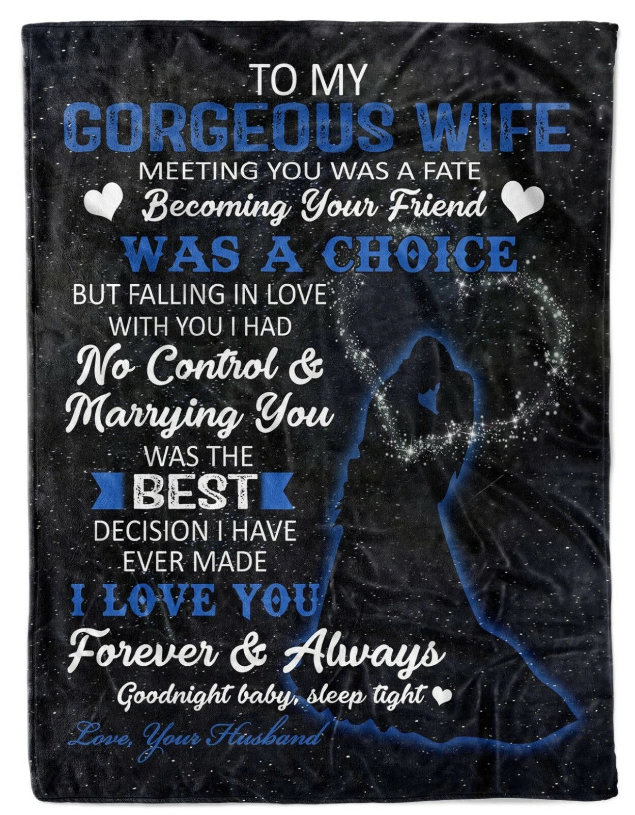 To My Wife Gorgeous Love Blanket For Wife
