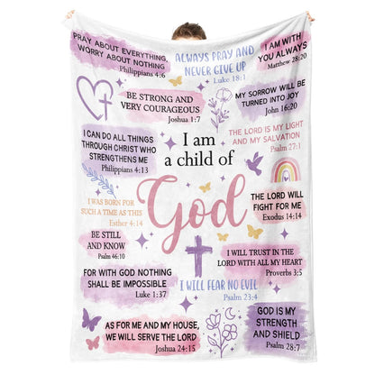 Christian Gifts for Women - I Am A Child of God Blankets