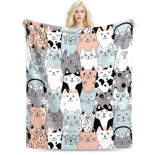 Cat Blanket Cats Gifts for Girls Women