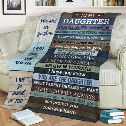 To My Daughter Quotes Blanket For Dad Rustic