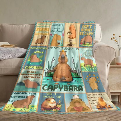 Capybara Blanket Gift for Girls Boys Kids