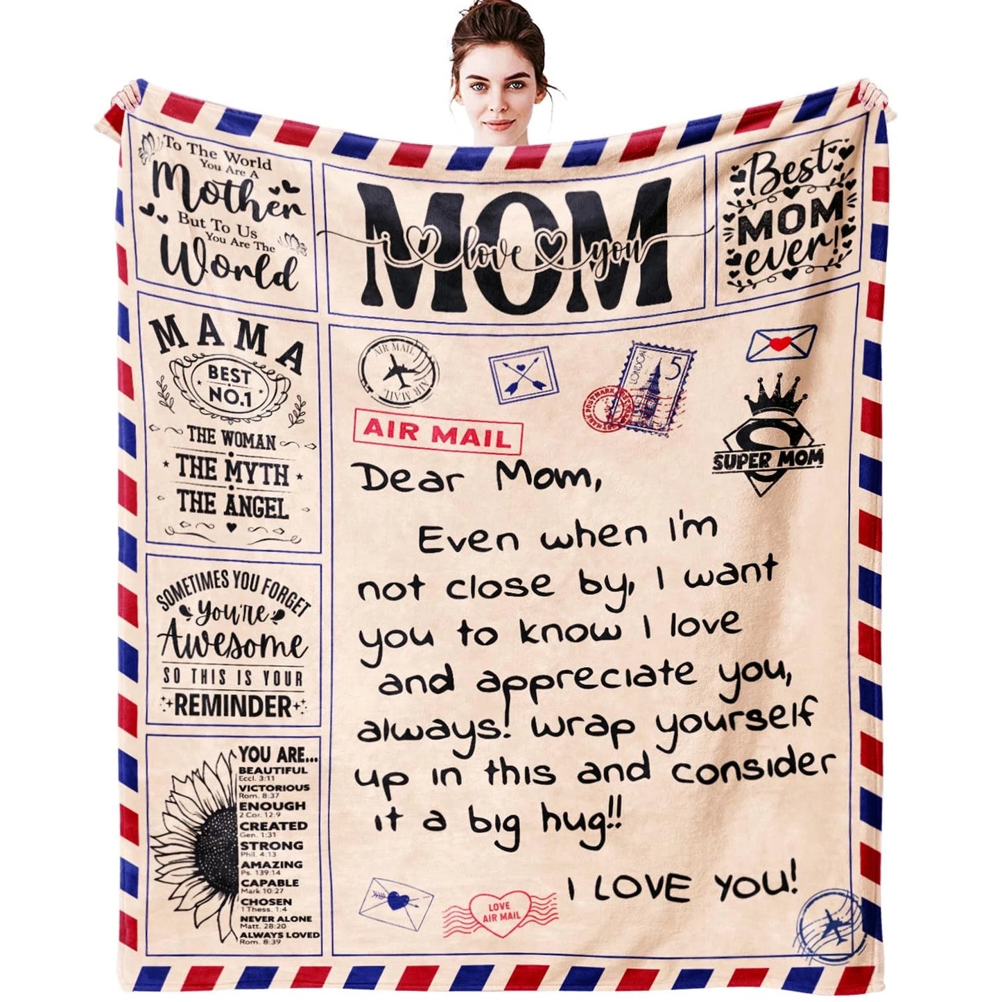 Letter to My Mom Blanket, Mothers Day Blanket