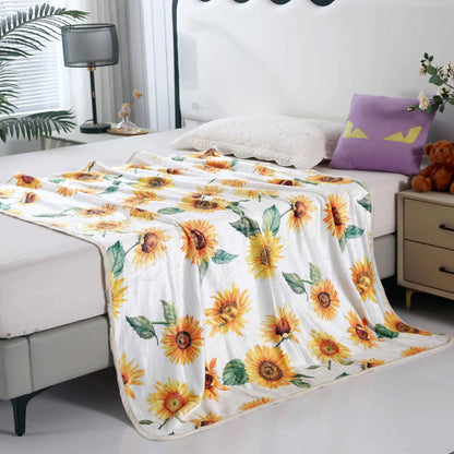 Sunshine Hurricane Sunflower Blanket