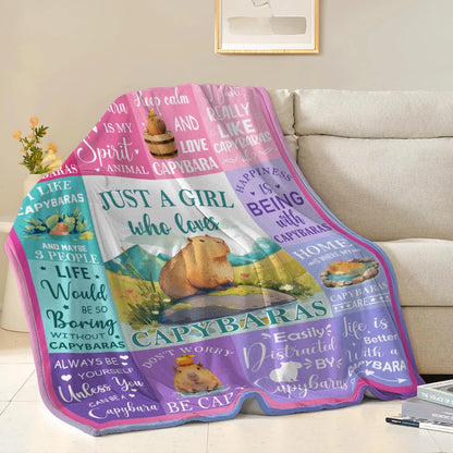 Capybara Blanket Capybaras Gifts for Girls