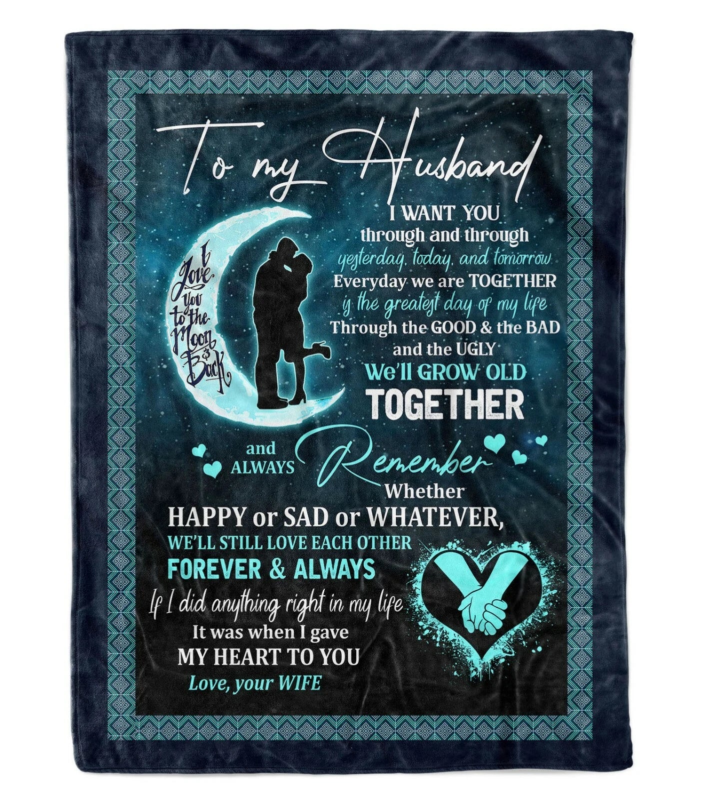 To My Husband Blanket, Birthday Valentine's Day