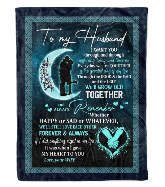 To My Husband Blanket, Birthday Valentine's Day