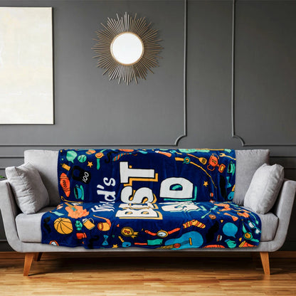 World's Best Dad Throw Blanket For Dad Gift