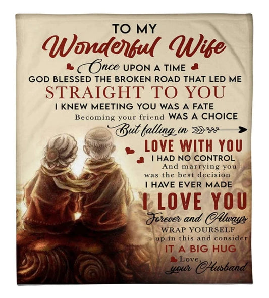 To My Wonderful Wife Blanket For Wife