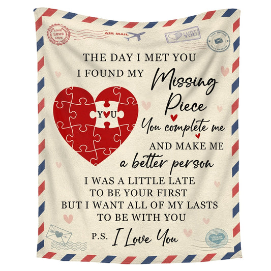 Missing Piece Love Quotes Blanket Mail Couple
