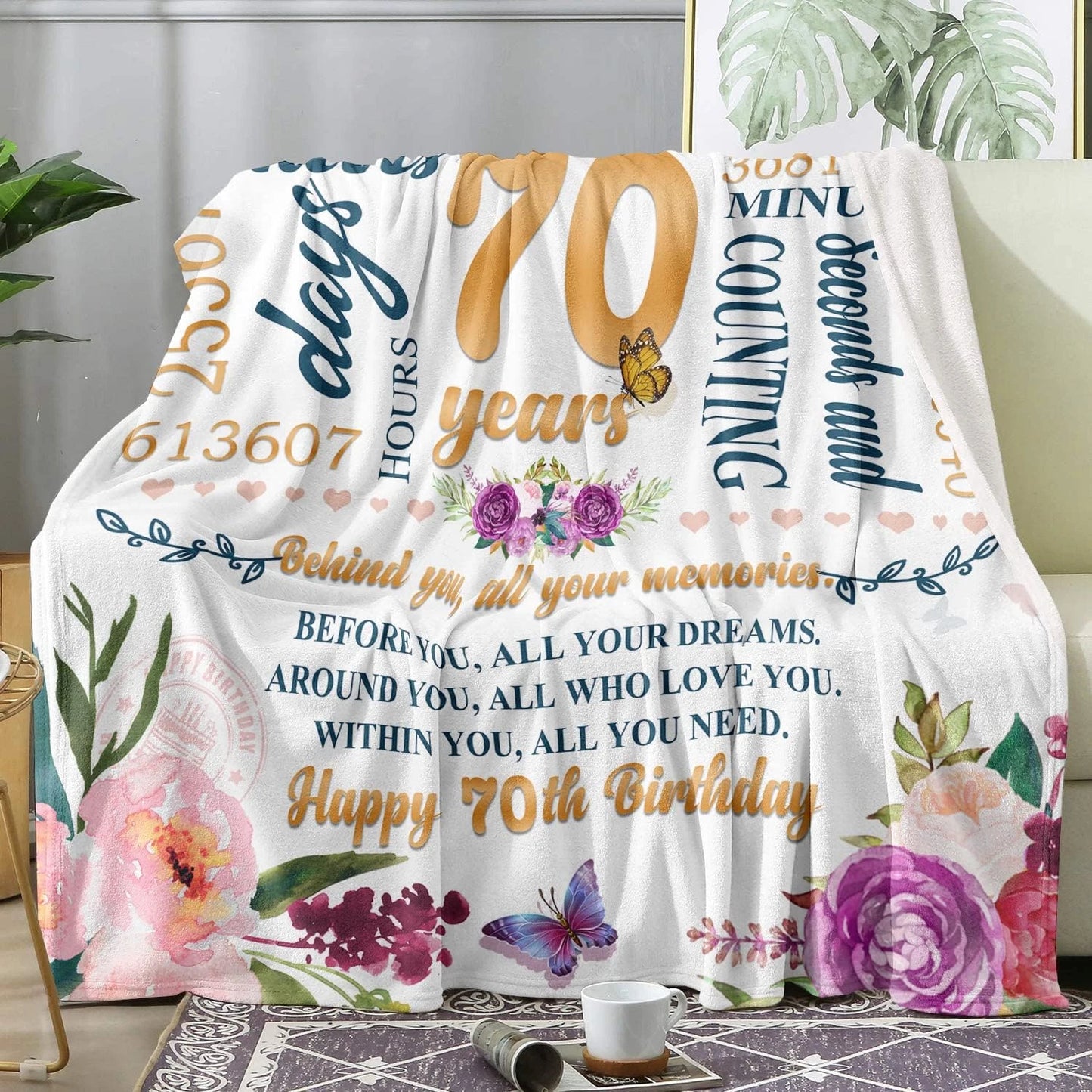 70Th Birthday Gifts Women Blanket