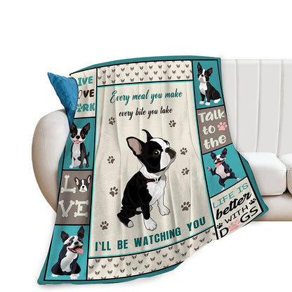 Boston Terrier Blanket, Soston Dog Love