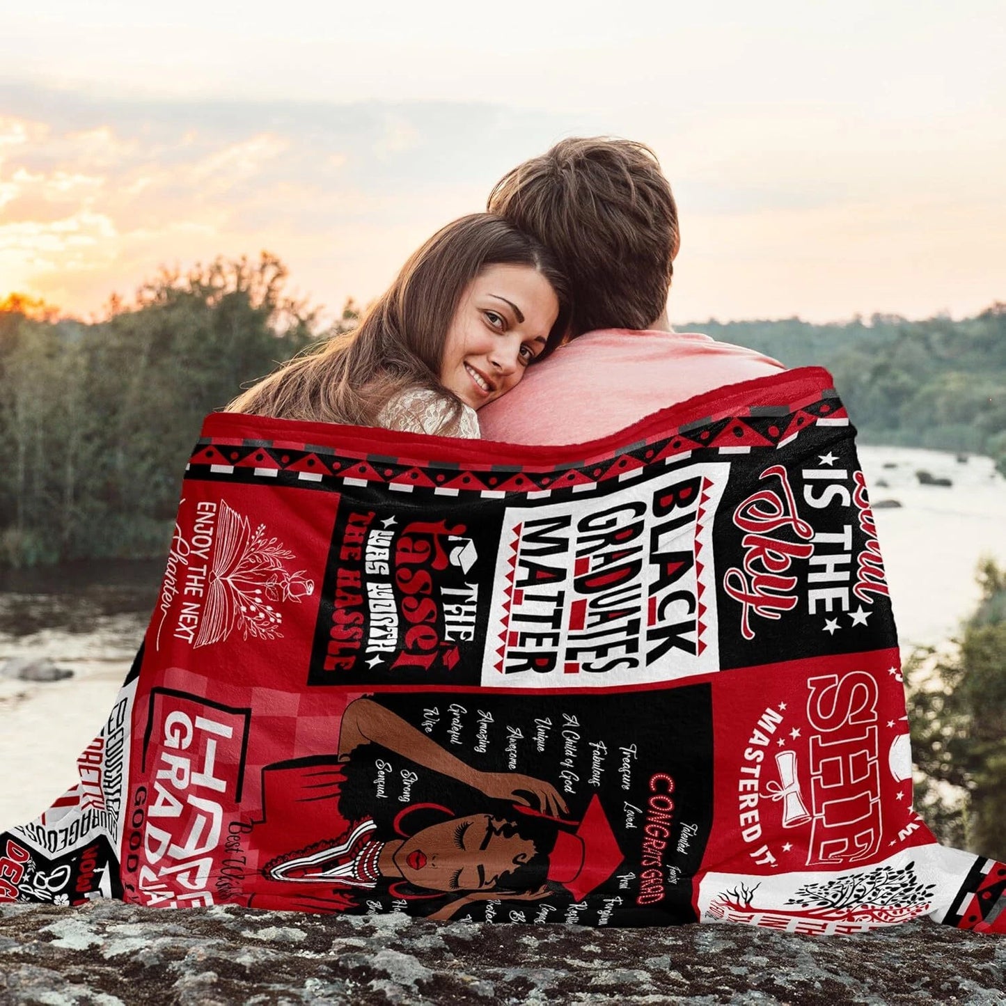 African American Graduation Gifts Blanket