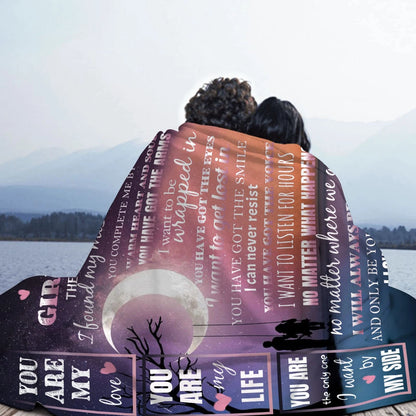 To My Girlfriend Blanket, Valentine's Day Gift