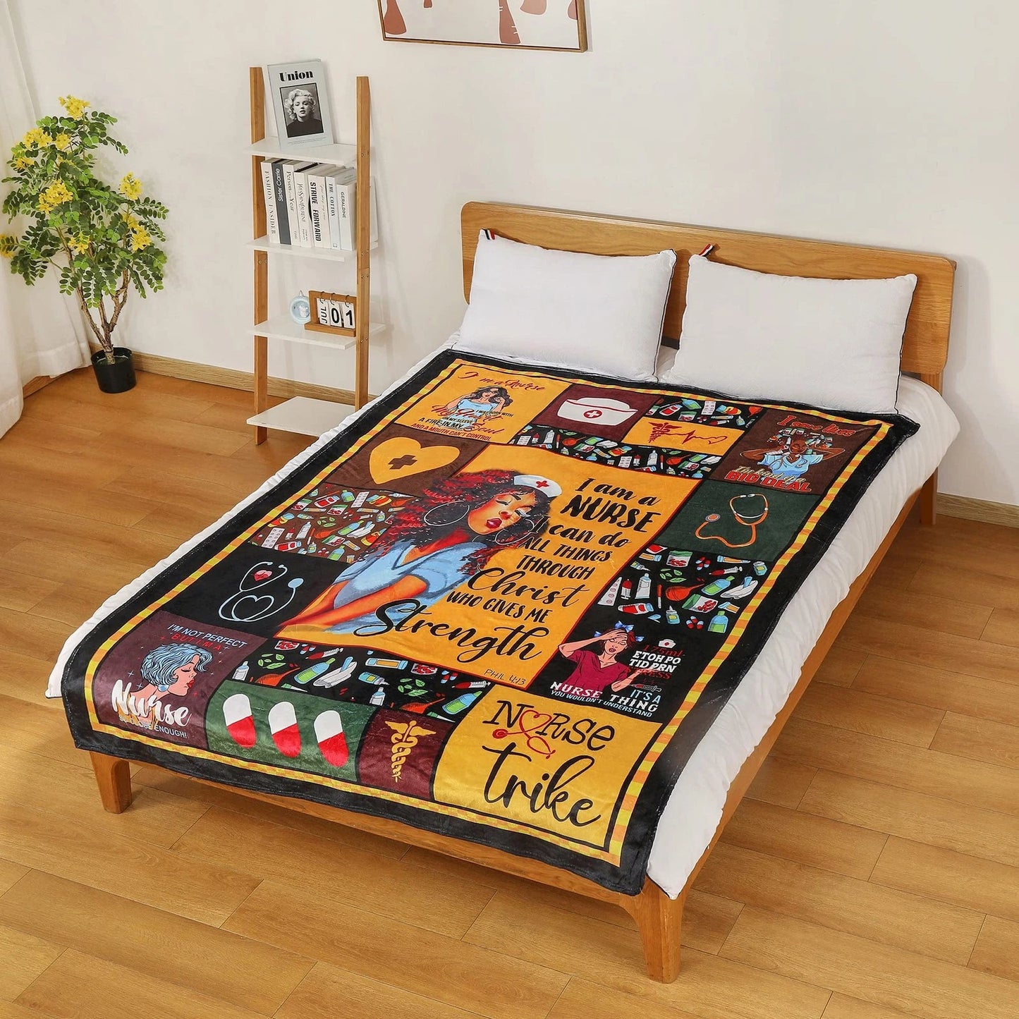 Black Nurse Gift Art Blanket Quotes