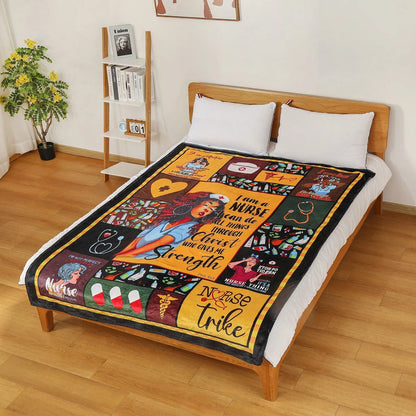 Black Nurse Gift Art Blanket Quotes